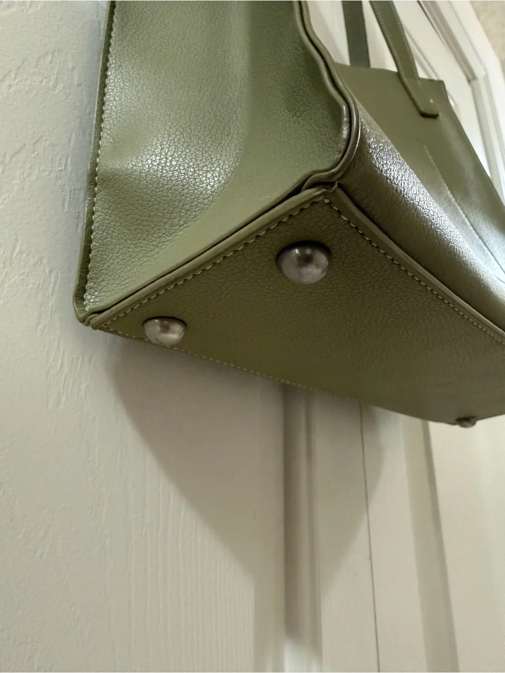 Pixie Mood Alicia Tote Sage Green Vegan Leather Zip Top Shopper Purse Bag
